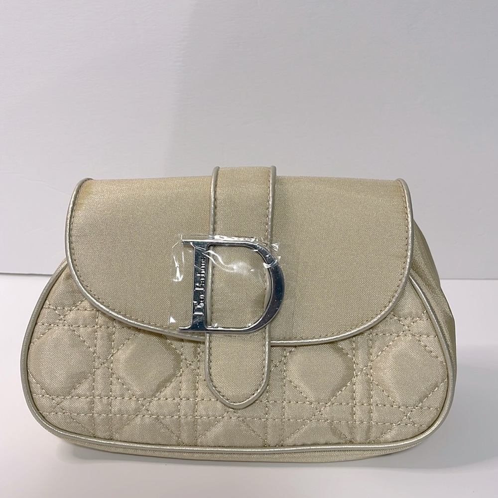 Dior Parfume cosmetic bag  7 1/2 x 5 small discoloration on top bag new